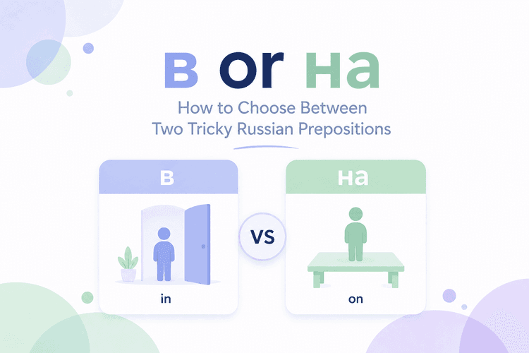 В vs На - In / On / At in Russian
